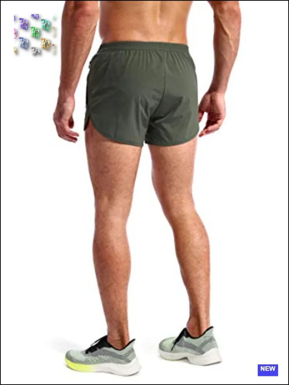 Men's Quick Dry Running Shorts with Zipper Pockets 3 Inch Athletic Gym Shorts